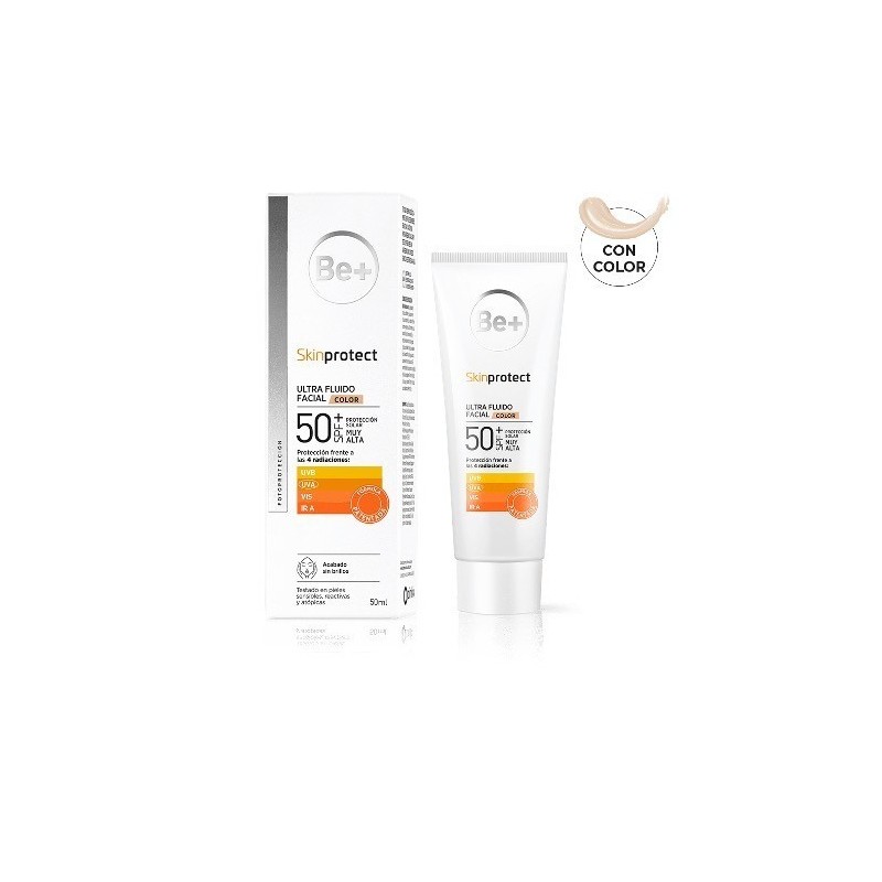 Be+ Skinprotect Ultra Fluido Facial Con Color Spf50+