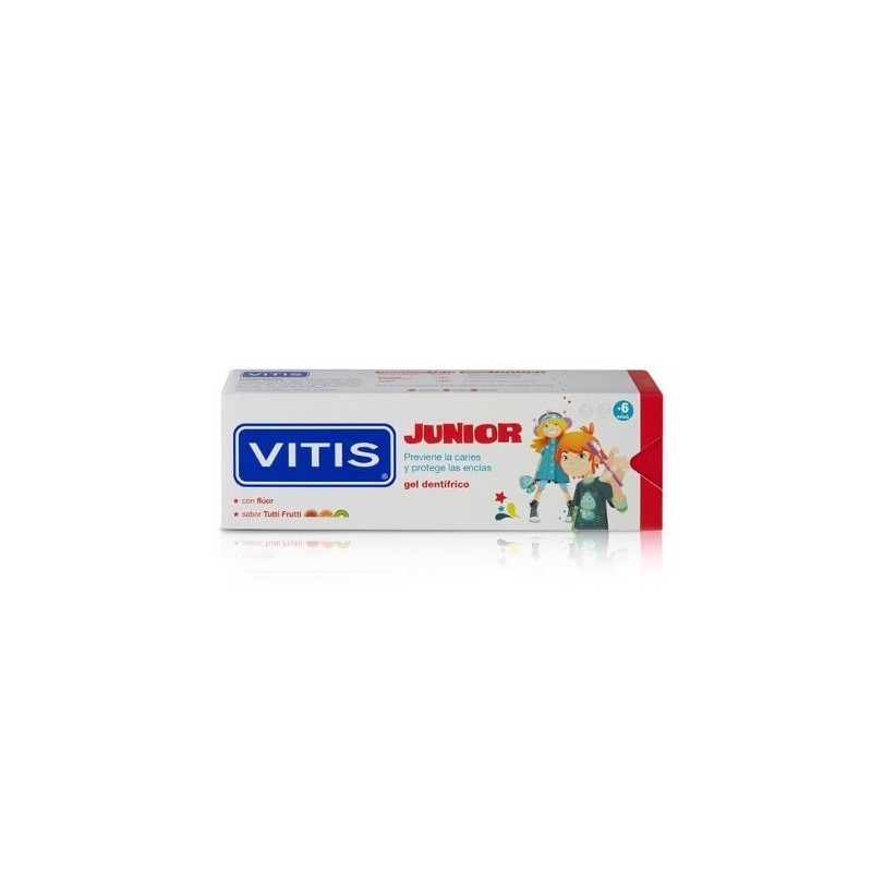 Vitis Junior Gel 75 ml Sabor Tutti Frutti